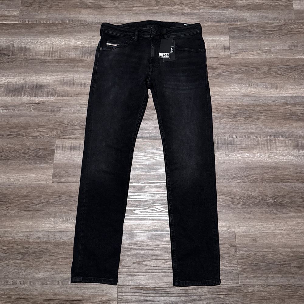 Diesel Industry Thommer Slim Black Denim Jeans Stretch Men's Size 32x32 NEW $250
